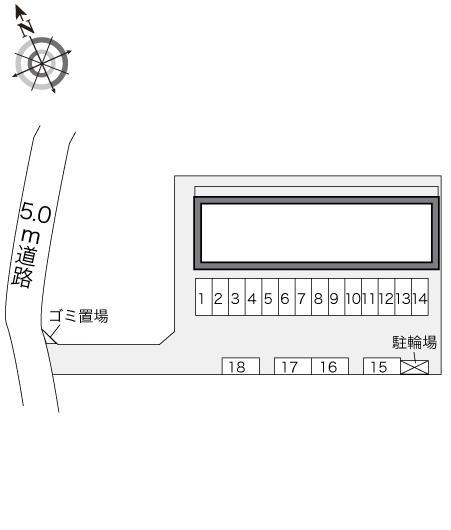 マメゾン(23566)の駐車配置図