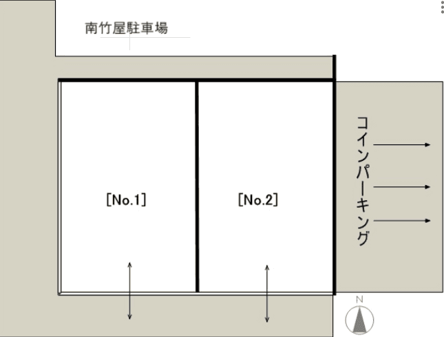 南竹屋駐車場の駐車配置図