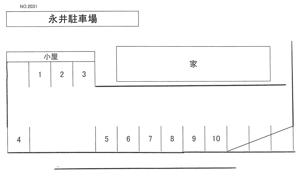 永井駐車場の駐車配置図