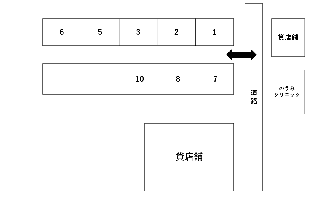 田沼第２駐車場の駐車配置図