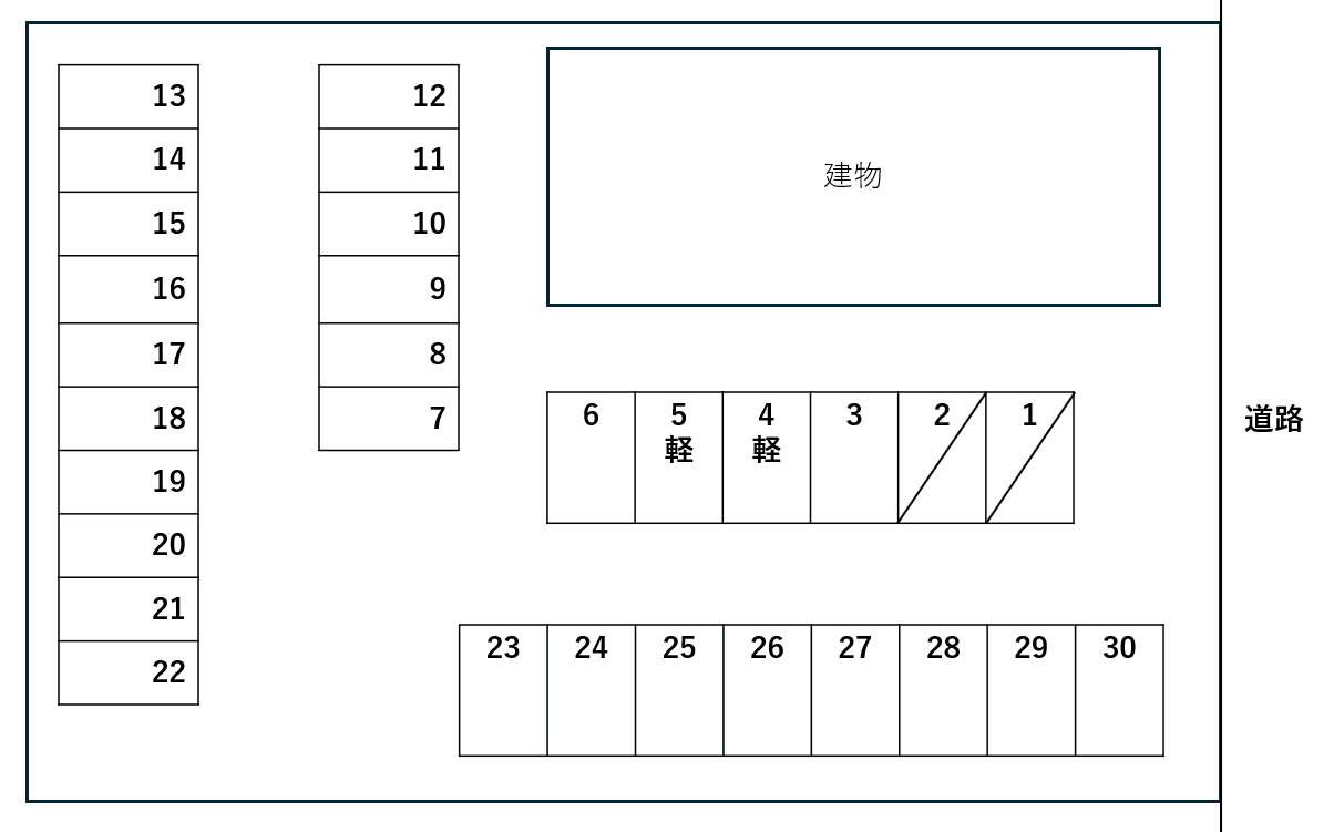 No.83駐車場の駐車配置図