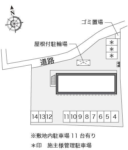 ＦＵＪＩＯＫＡ(18142)の駐車配置図