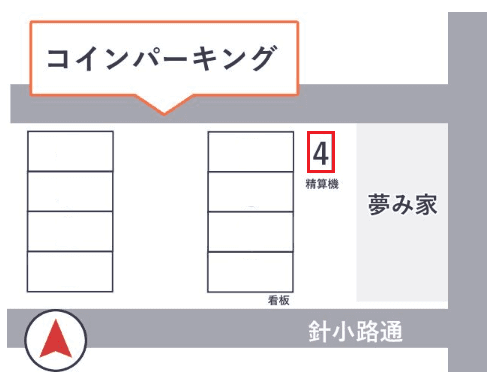 京都市南区東九条室町駐車場【バイク専用】の駐車配置図