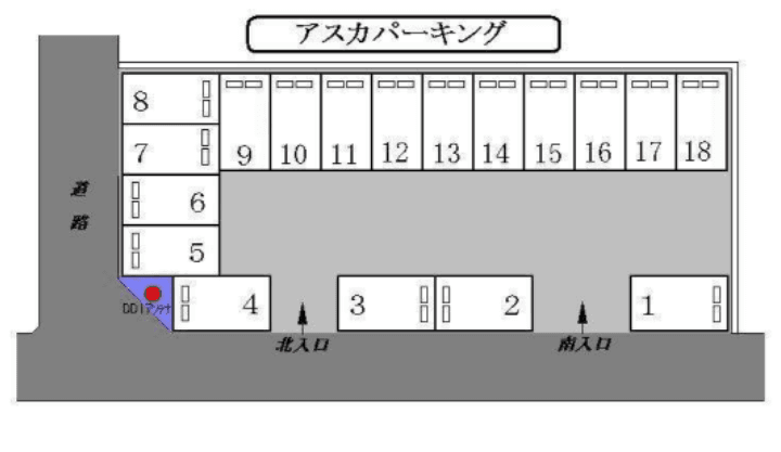 アスカパーキングの駐車配置図