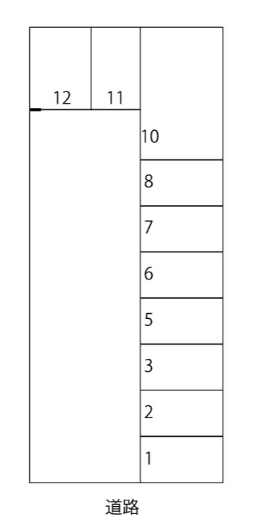 しまんとパーキング中村東町二丁目27番 ガレージの駐車配置図