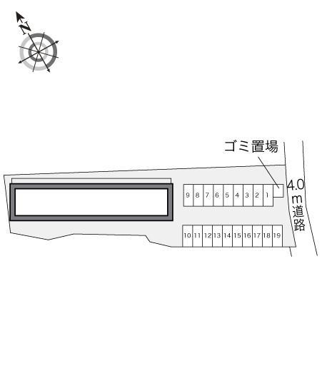 ウエストⅠ(21255)の駐車配置図