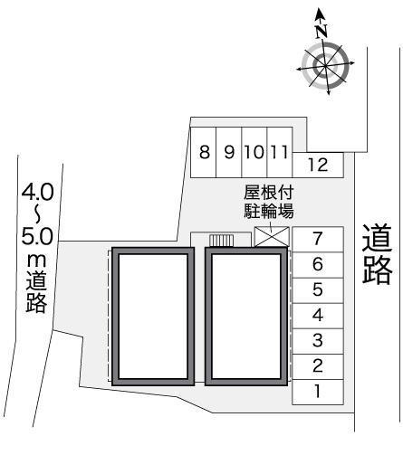 ほんまちＡＰ(26832)の駐車配置図