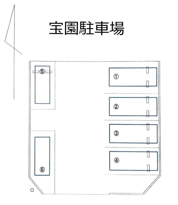 室園駐車場の駐車配置図