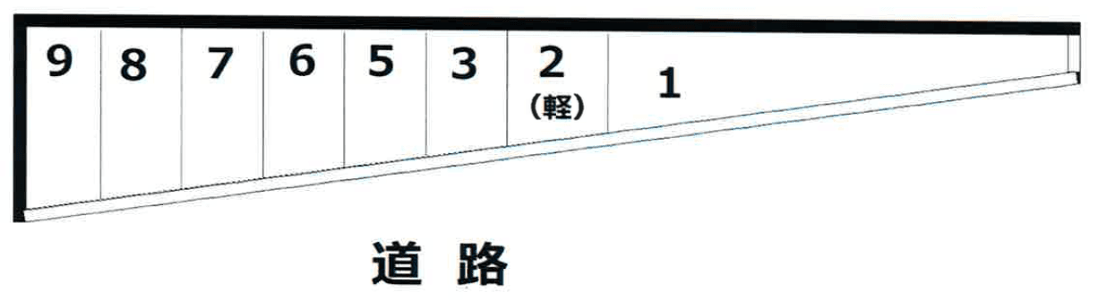 はまだ駐車場の駐車配置図
