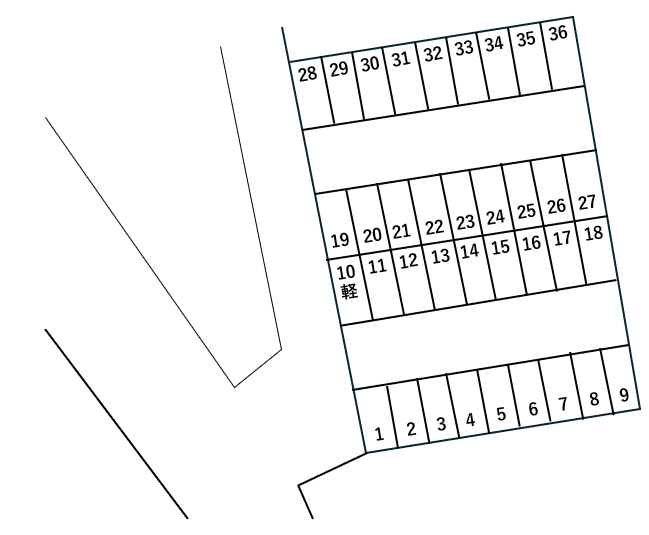 スマイルパーク西町170の駐車配置図