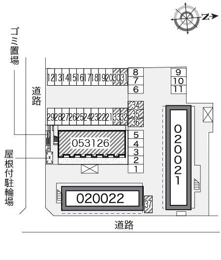洗心(53126)の駐車配置図