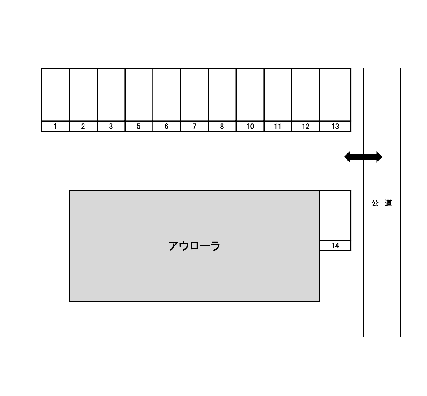 アウローラの駐車配置図