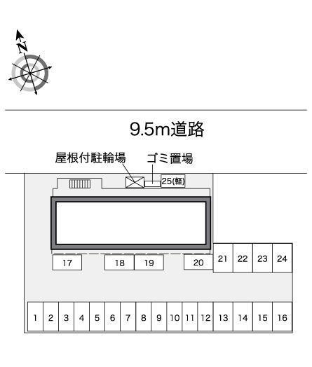 水守南(38235)の駐車配置図