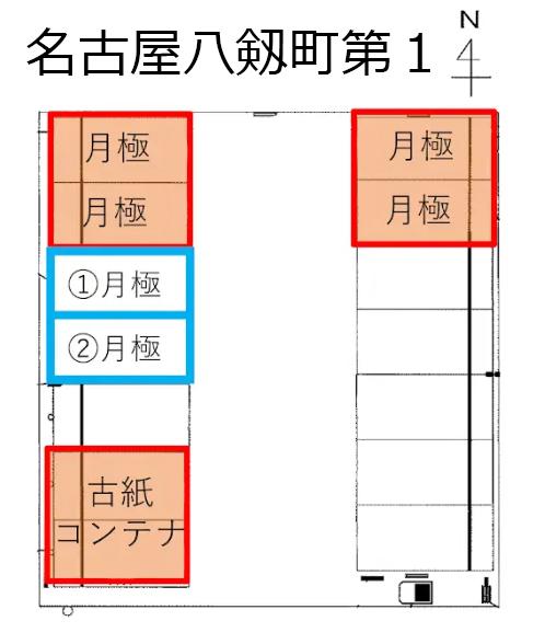 名古屋八剱町第１の駐車配置図