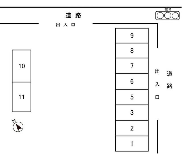 桜町月極駐車場の駐車配置図