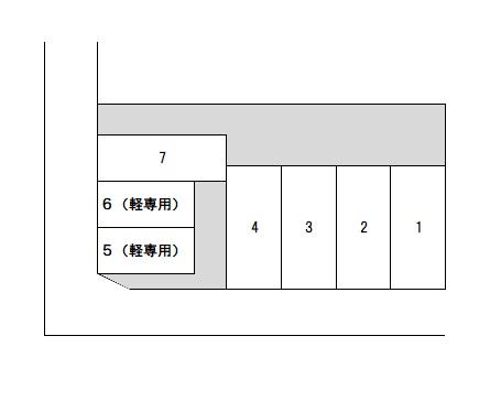 みどりの中央三兎駐車場の駐車配置図