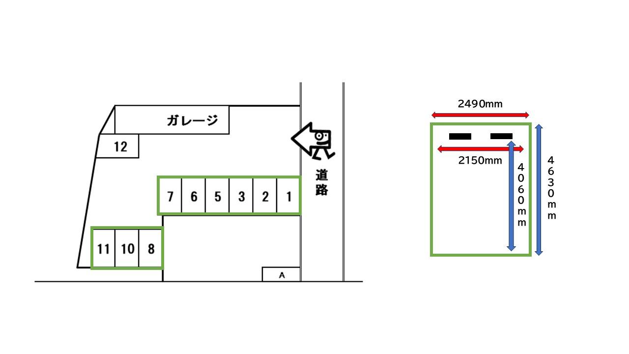 久安５丁目Ｍパーキングの駐車配置図