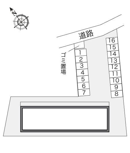 ナッツベリー(23242)の駐車配置図