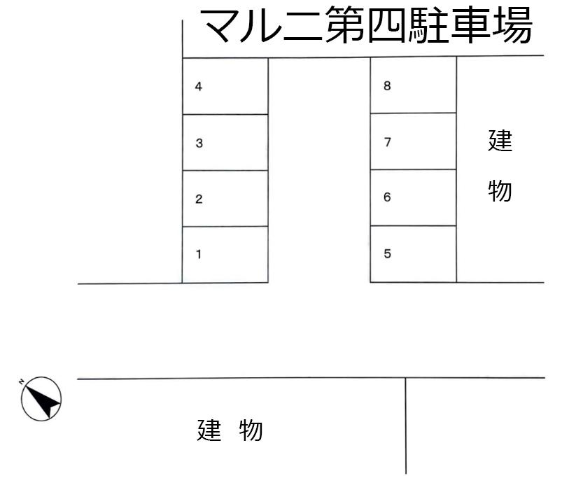 マルニ第四駐車場の駐車配置図