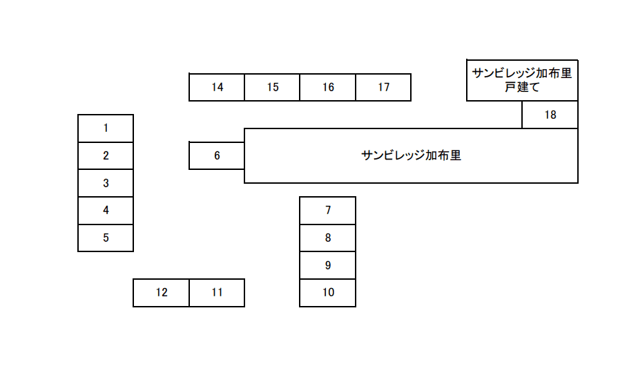 サンビレッジ加布里の駐車配置図