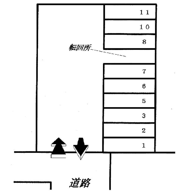 大橋駐車場の駐車配置図