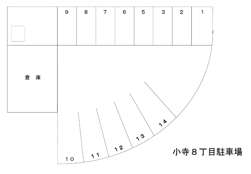 小寺8丁目駐車場の駐車配置図