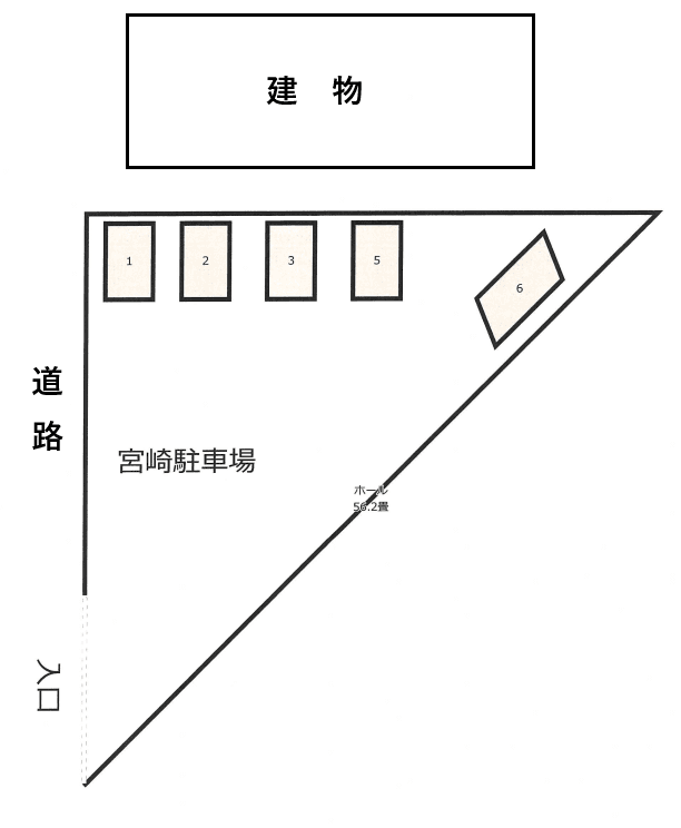 宮崎駐車場の駐車配置図