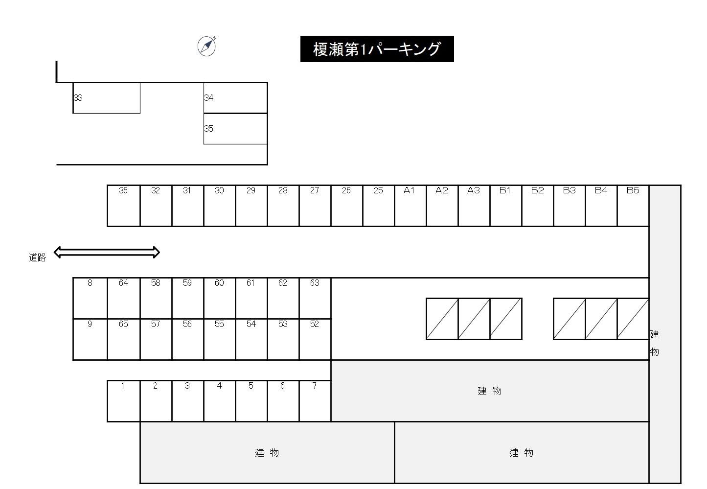榎瀬第１パーキングの駐車配置図