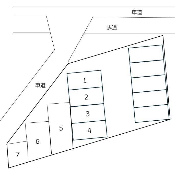 イアスパーク川島町の駐車配置図