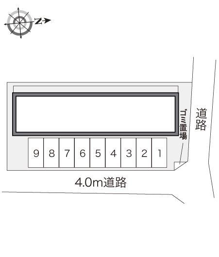 グリーンフィールド(23015)の駐車配置図