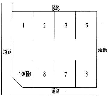 桜橋町第２駐車場の駐車配置図