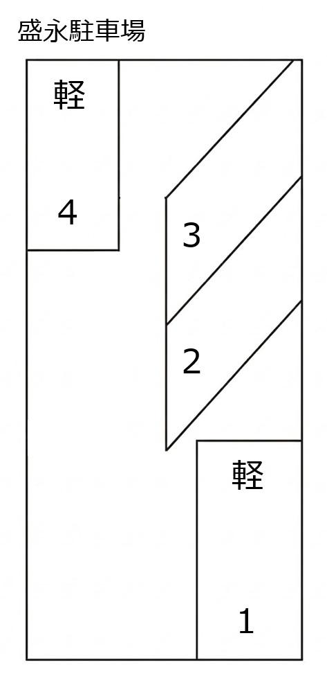 SSパーク西向田町②駐車場の駐車配置図