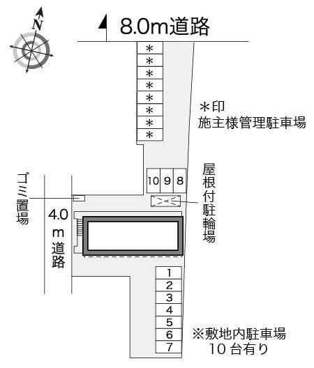 ＣｈｅｒｒｙＶｉｅｗ(28302)の駐車配置図