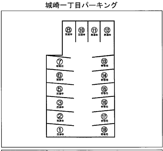 城崎一丁目パーキングの駐車配置図