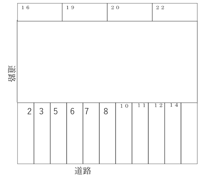 136駐車場の駐車配置図