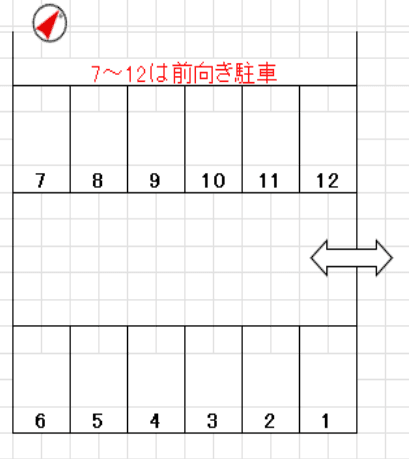 大草パーキングの駐車配置図