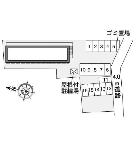 ６丁目ホープ　Ⅰ(36708)　敷地外駐車場の駐車配置図