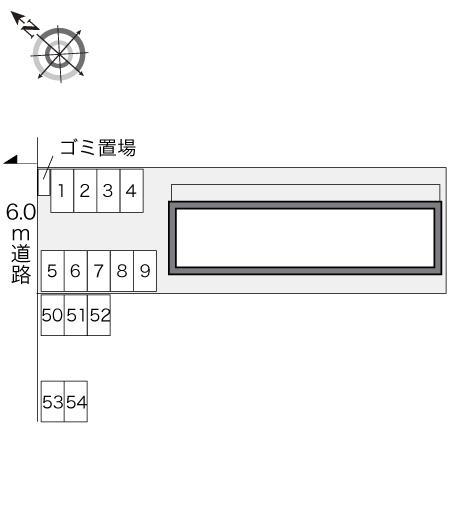 ボヌール(21538)の駐車配置図