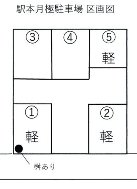 駅本駐車場の駐車配置図