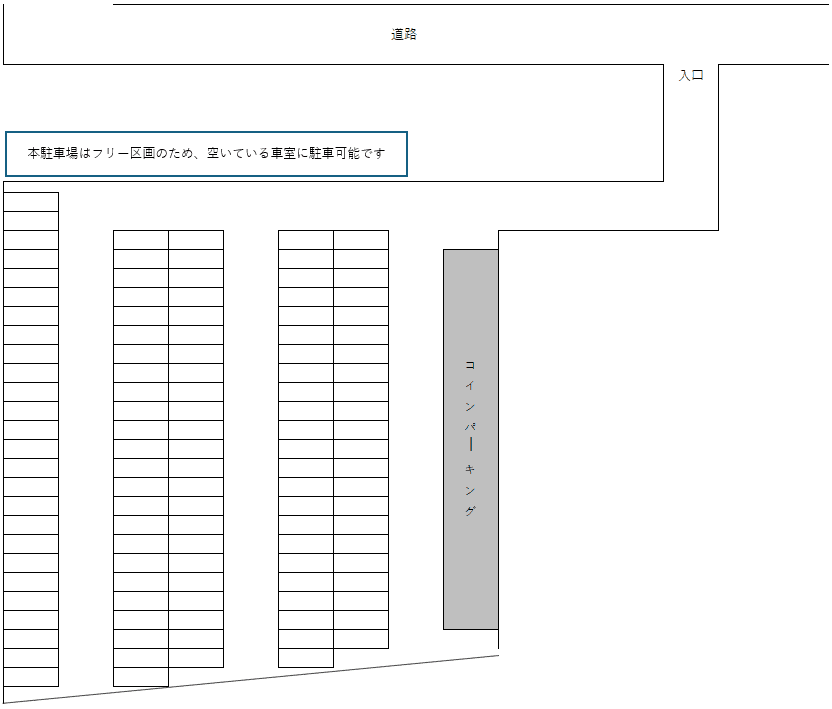 新潟市中央区美咲町１丁目の駐車配置図