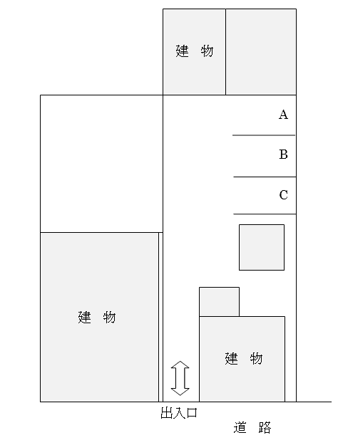 第４井上元駐車場の駐車配置図