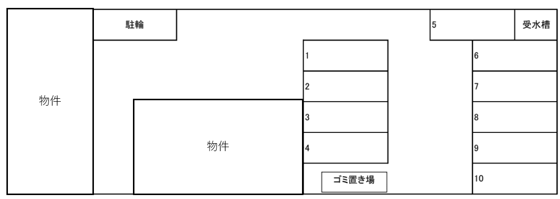 フォレストパークキャンパスサイド駐車場の駐車配置図