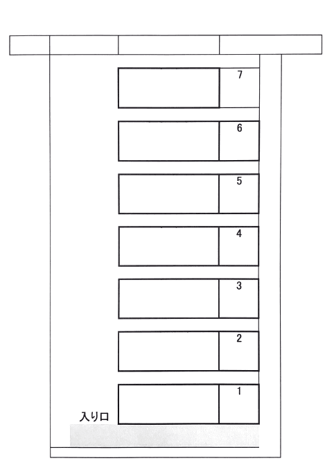 西伊場駐車場の駐車配置図