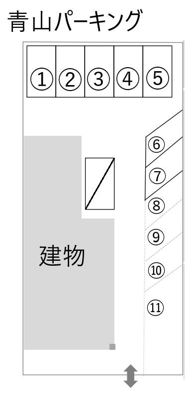 青山パーキングの駐車配置図