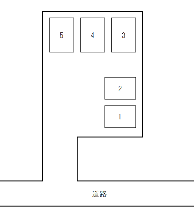 印西市木下東二丁目駐車場の駐車配置図