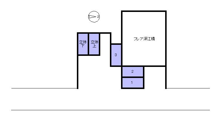 フレア深江橋の駐車配置図