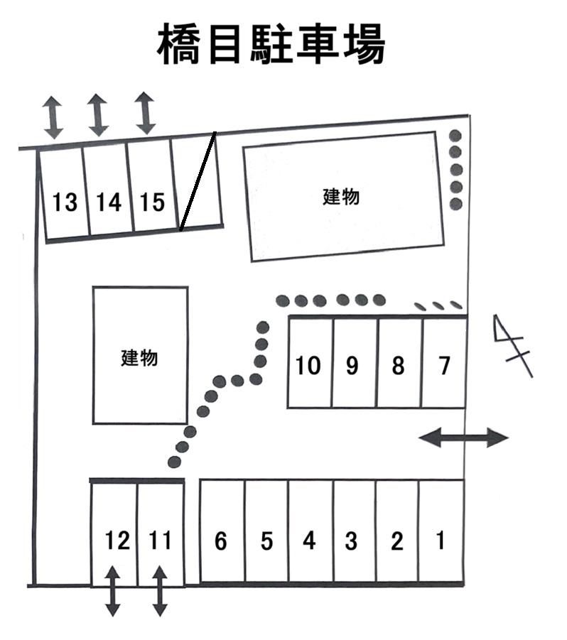 橋目駐車場の駐車配置図