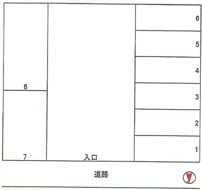 泉中央KKパーキングの駐車配置図