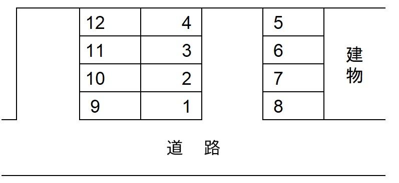 宮本兼光駐車場の駐車配置図