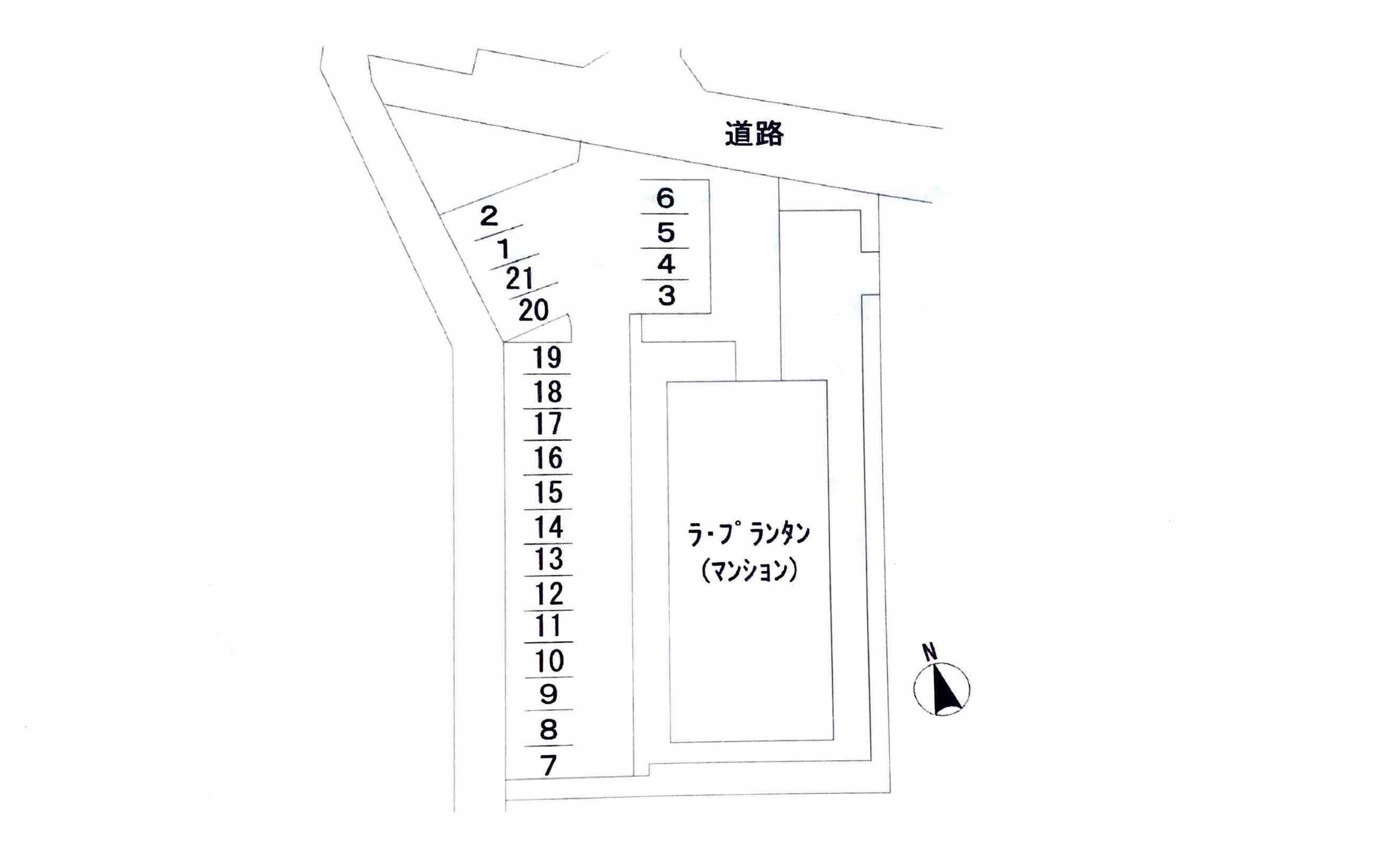 ラ・プランタンの駐車配置図